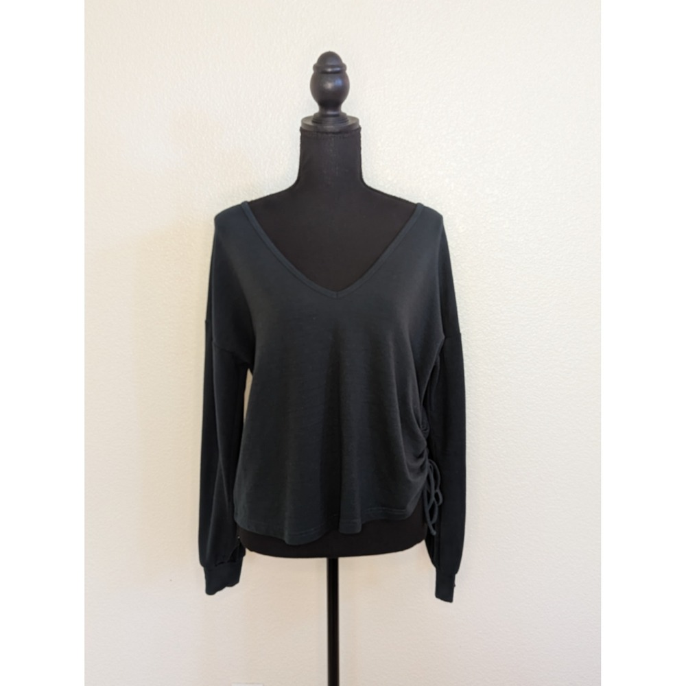 Gentle Fawn Green Long Sleeve V Neck‎ Women's Blouse With Tie Lebanon